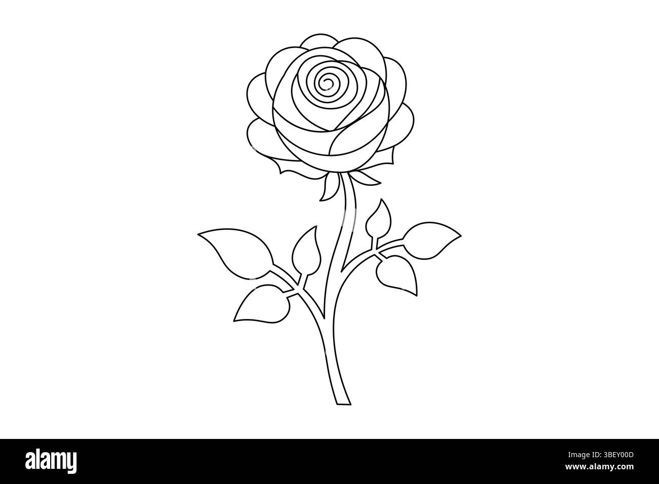 Fleur de rose dessin de ligne continue élégant une ligne Art d'une rose minimaliste. illustration vectorielle Illustration de Vecteur