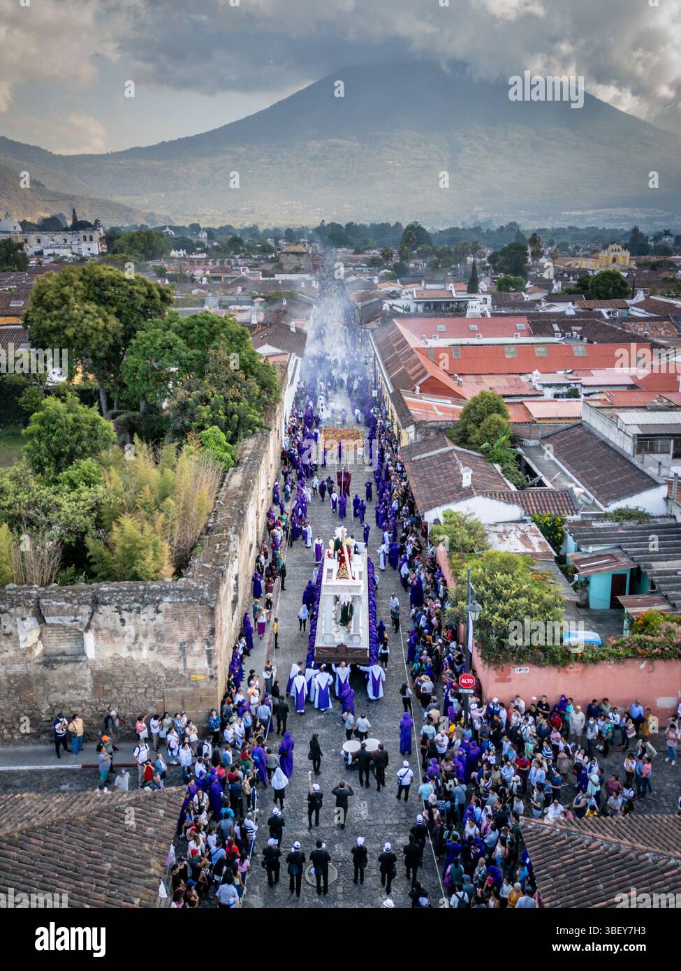 Célébrations de la semaine Sainte à Antigua, Guatemala Banque D'Images