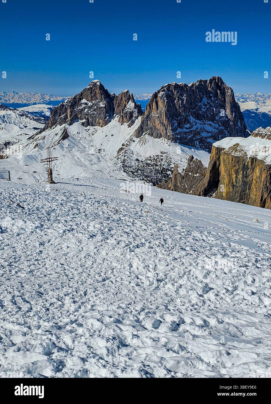 Vue sur les Dolomites de Sass Pordoi, Italie Banque D'Images
