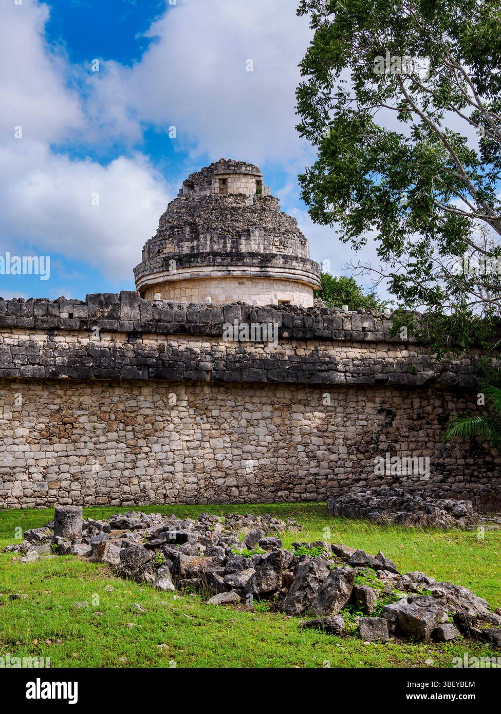 Observatoire El Caracol, Chichen Itza, État du Yucatan, Mexique Banque D'Images