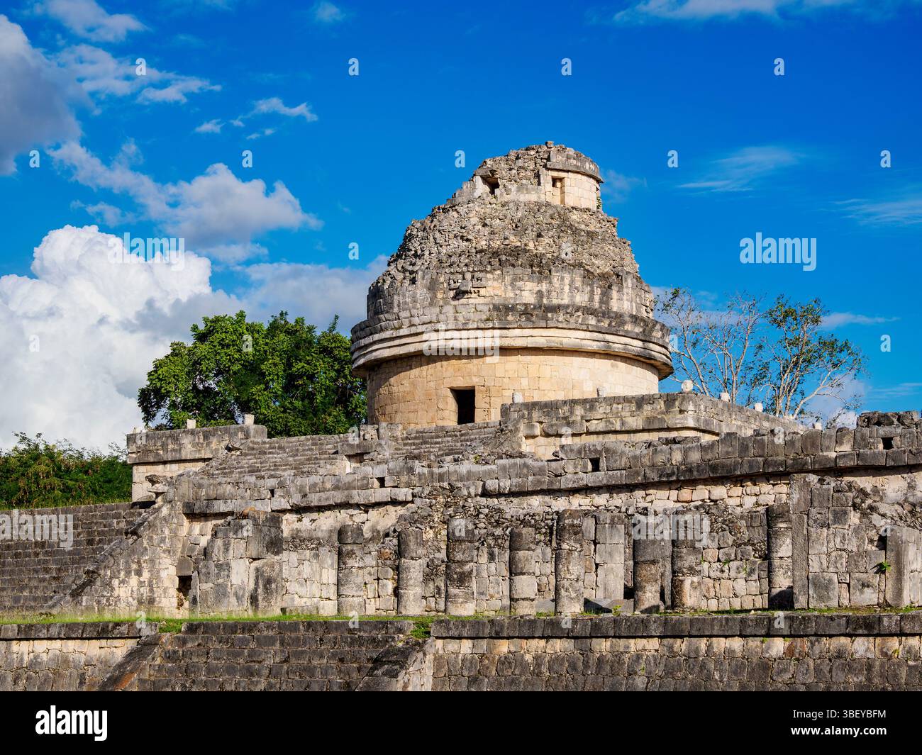 Observatoire El Caracol, Chichen Itza, État du Yucatan, Mexique Banque D'Images