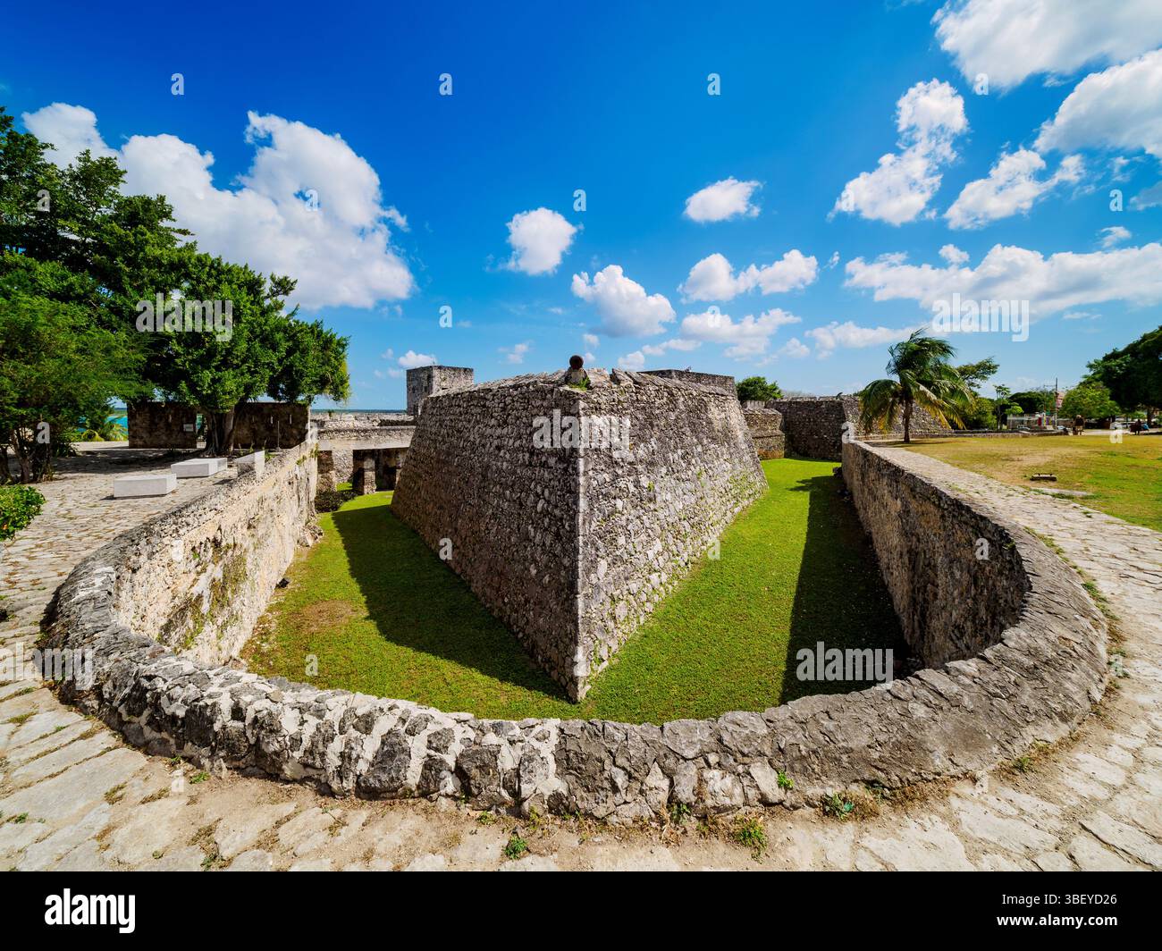 Fort de San Felipe, Bacalar, Quintana Roo State, Mexique Banque D'Images