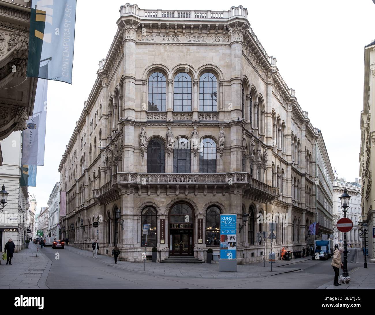 Grande façade néo-Renaissance sur Herrengasse, Vienne, Autriche Banque D'Images