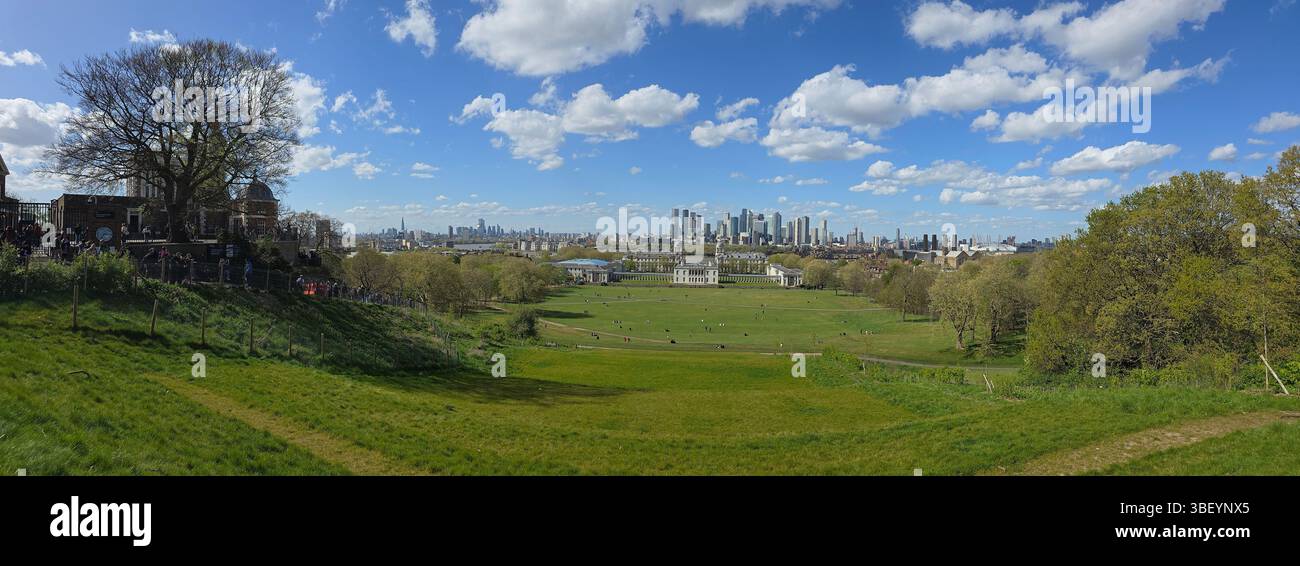 Vue du sommet de Greenwich Hill, Royaume-Uni Banque D'Images