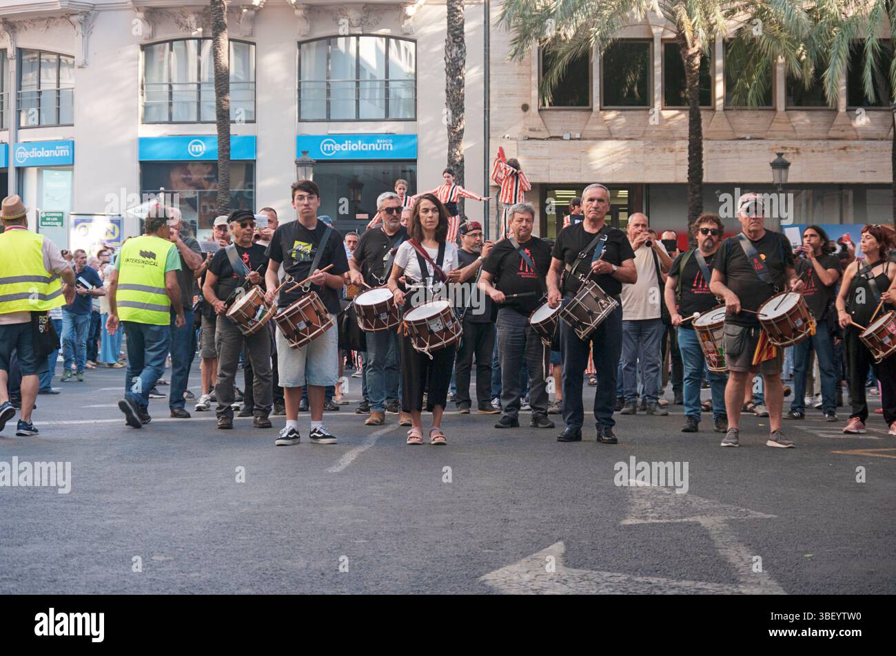 Valence, Espagne - mai 29 - 2025. Manifestation et grève générale exigeant la démission du président Valencia Mazon. Banque D'Images