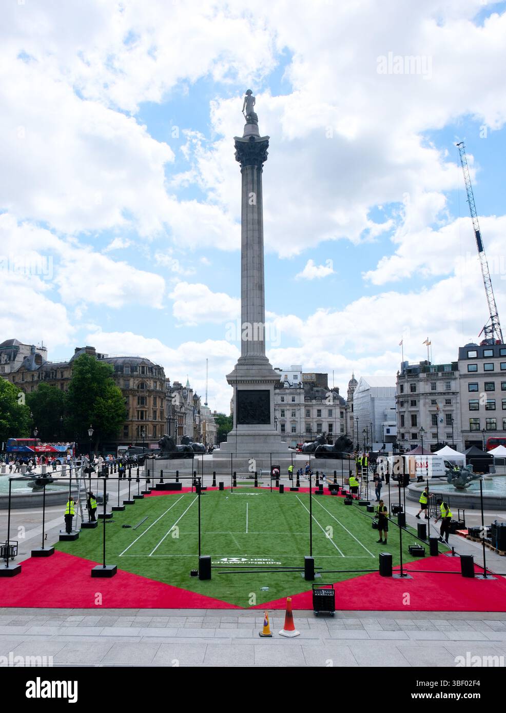 Trafalgar Square, Londres, Royaume-Uni. 30 mai 2025. HSBC Championships court de tennis à Trafalgar Square, crédit : Matthew Chattle/Alamy Live News Banque D'Images