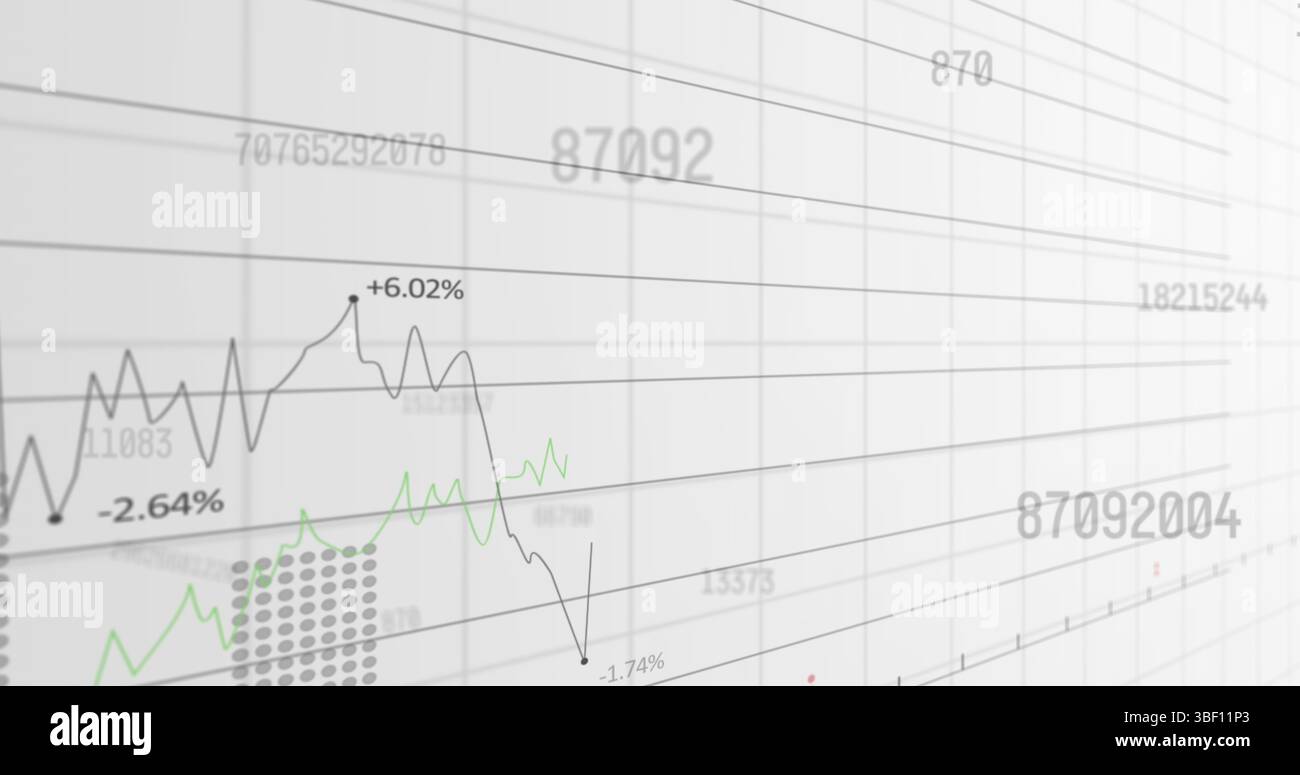 Image de connexions financières sur fond blanc Banque D'Images