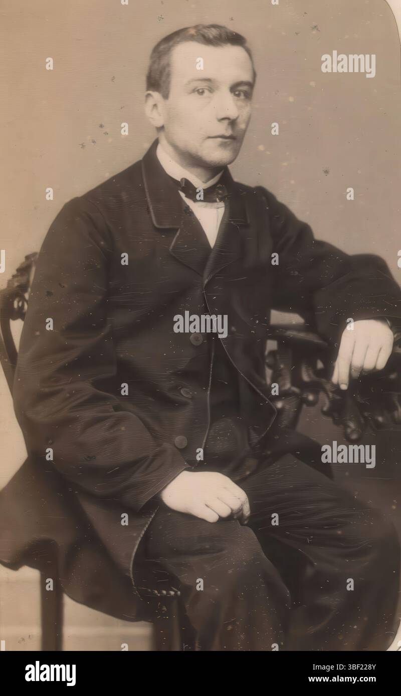Hohmann, Jacob, Portrait d'un homme inconnu, verso - imprimé, cette photo fait partie d'un album., photographie, photo, carte-de-visite, album magazine, photos, J. Hohmann/ Photograaf/ Willemstraat, 59/ 'S Gravenhage/ All/ les négatifs sont conservés pour les commandes postales., hauteur 85 mm, largeur 53 mm, allemand, néerlandais, 1833-03-21, photographe, 1863 - 1892, carton, papier photographique, papier photo, impression d'album, impression d'albumine Banque D'Images