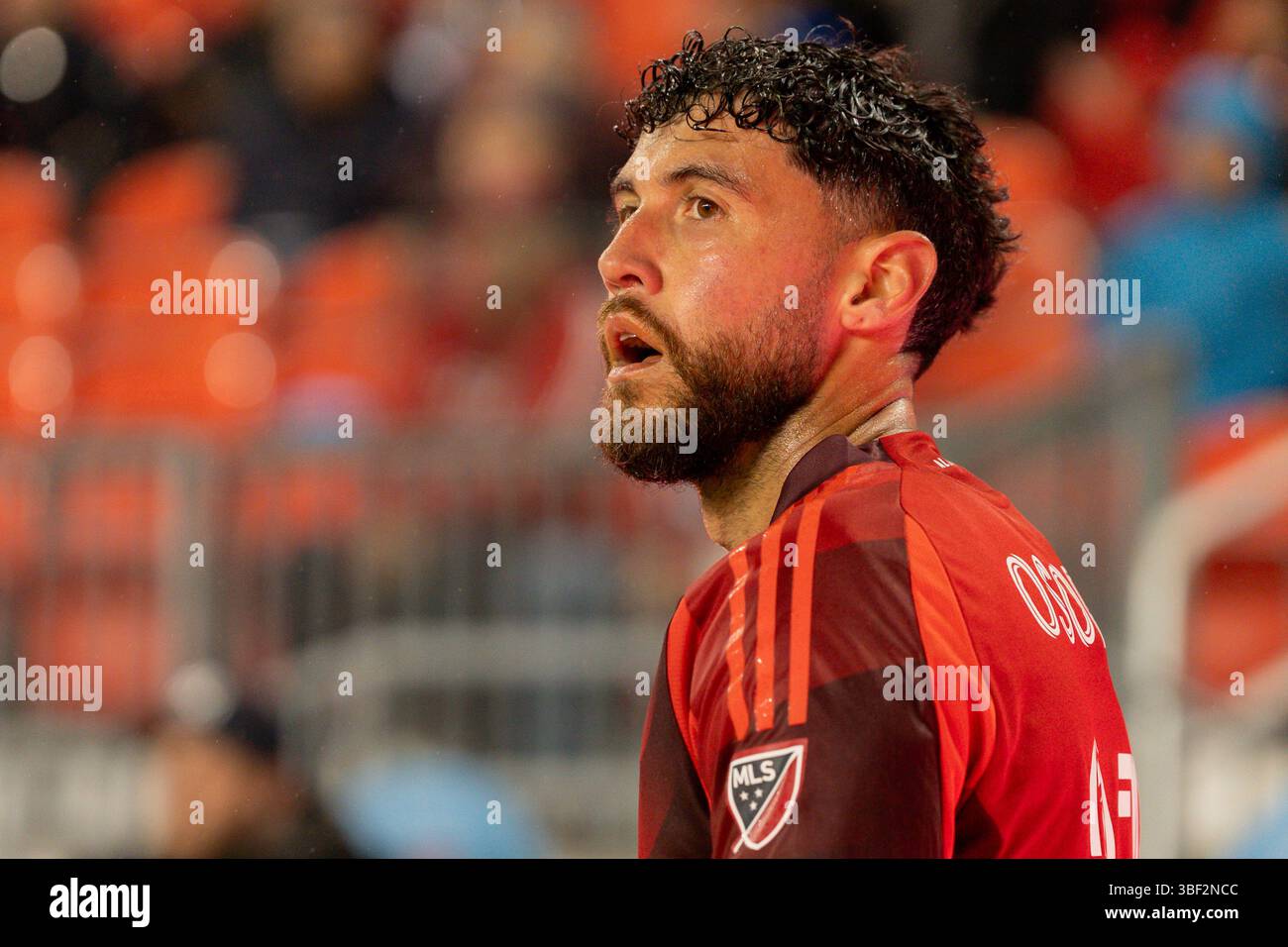 Toronto, Canada. 28 mai 2025. Jonathan Osorio #21 du Toronto FC réagit lors du match de la MLS entre le Toronto FC et le Philadelphia Union au BMO Field. Score final Philadelphia Union 2-1 Toronto FC. Le 28 mai 2025 à Toronto, Canada. (Photo de Leonardo Ramirez/ Eyepix Group/SIPA USA) crédit : SIPA USA/Alamy Live News Banque D'Images