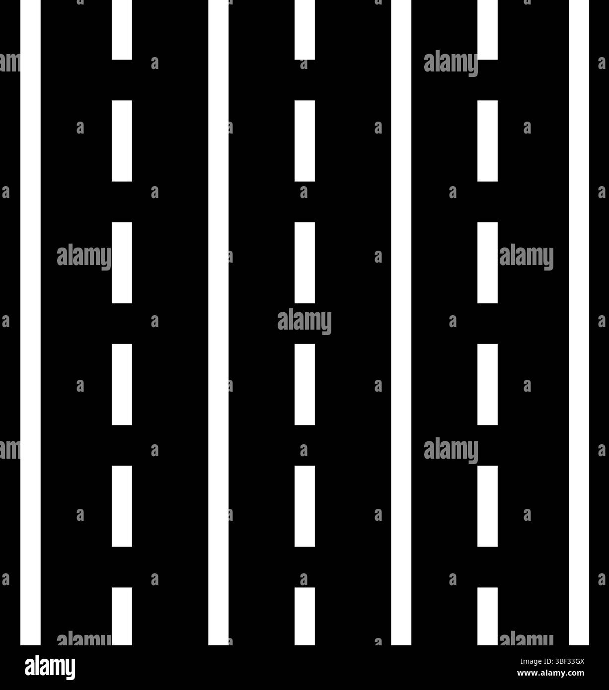 illustration vectorielle d'icône de glyphe de route de marquage routier Illustration de Vecteur