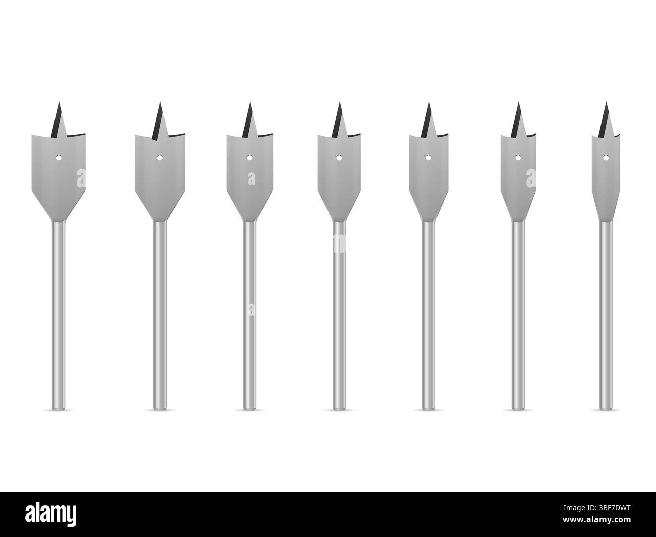 Foret à bêche réglé sur un fond blanc. Illustration vectorielle. Banque D'Images