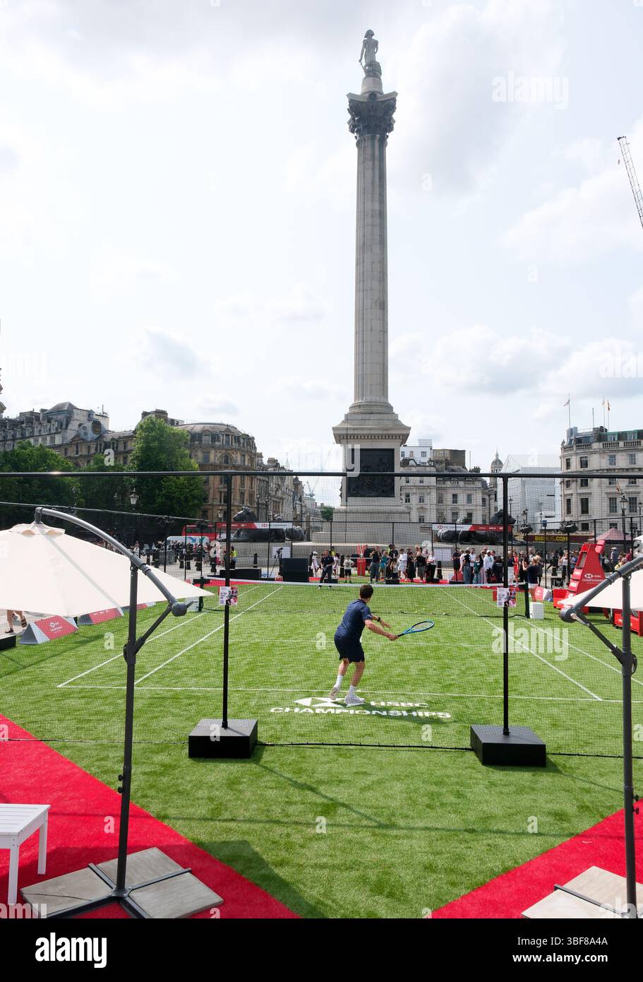 Trafalgar Square, Londres, Royaume-Uni. 31 mai 2025. The HSBC Championships at Queen's Club Event à Trafalgar Square., Credit : Matthew Chattle/Alamy Live News Banque D'Images