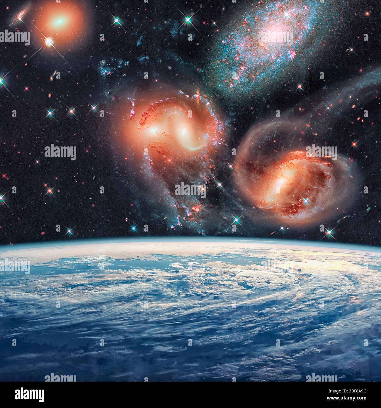 La Terre vue de l'orbite Banque D'Images
