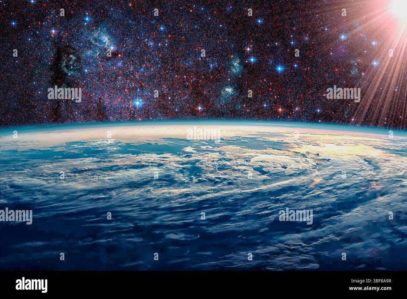 La Terre vue de l'orbite Banque D'Images