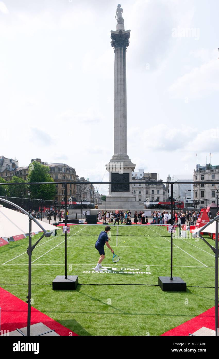 Trafalgar Square, Londres, Royaume-Uni. 31 mai 2025. The HSBC Championships at Queen's Club Event à Trafalgar Square., Credit : Matthew Chattle/Alamy Live News Banque D'Images