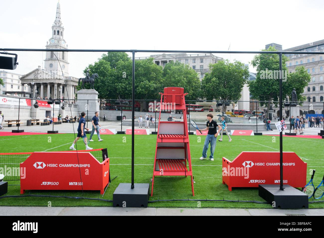 Trafalgar Square, Londres, Royaume-Uni. 31 mai 2025. The HSBC Championships at Queen's Club Event à Trafalgar Square., Credit : Matthew Chattle/Alamy Live News Banque D'Images