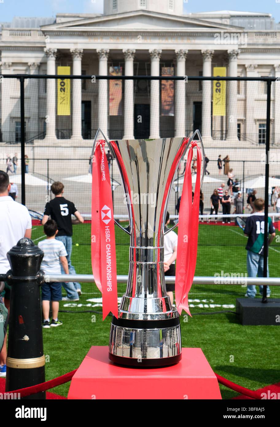 Trafalgar Square, Londres, Royaume-Uni. 31 mai 2025. The HSBC Championships at Queen's Club Event à Trafalgar Square., Credit : Matthew Chattle/Alamy Live News Banque D'Images