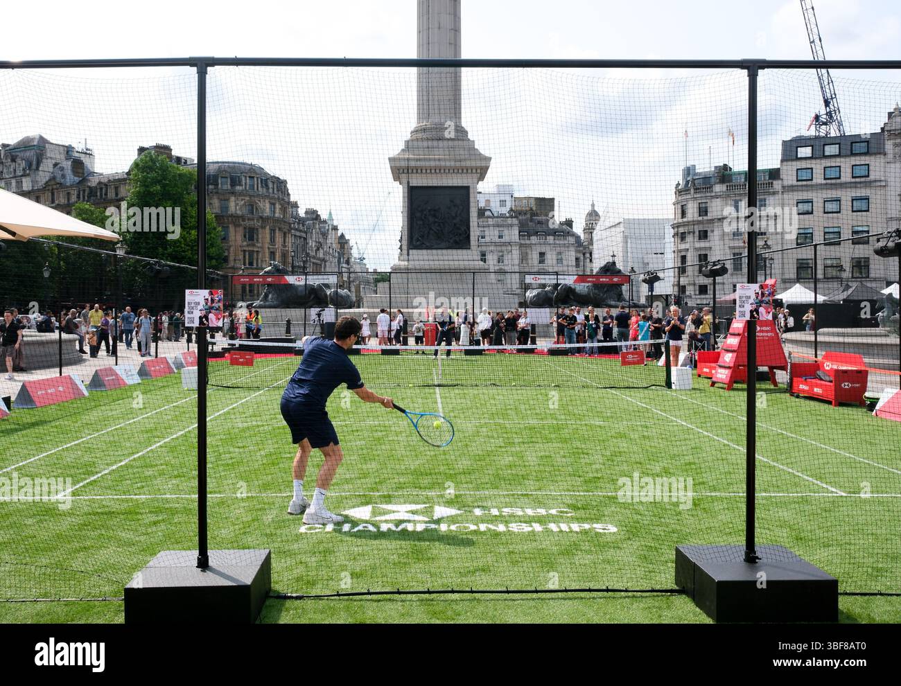 Trafalgar Square, Londres, Royaume-Uni. 31 mai 2025. The HSBC Championships at Queen's Club Event à Trafalgar Square., Credit : Matthew Chattle/Alamy Live News Banque D'Images