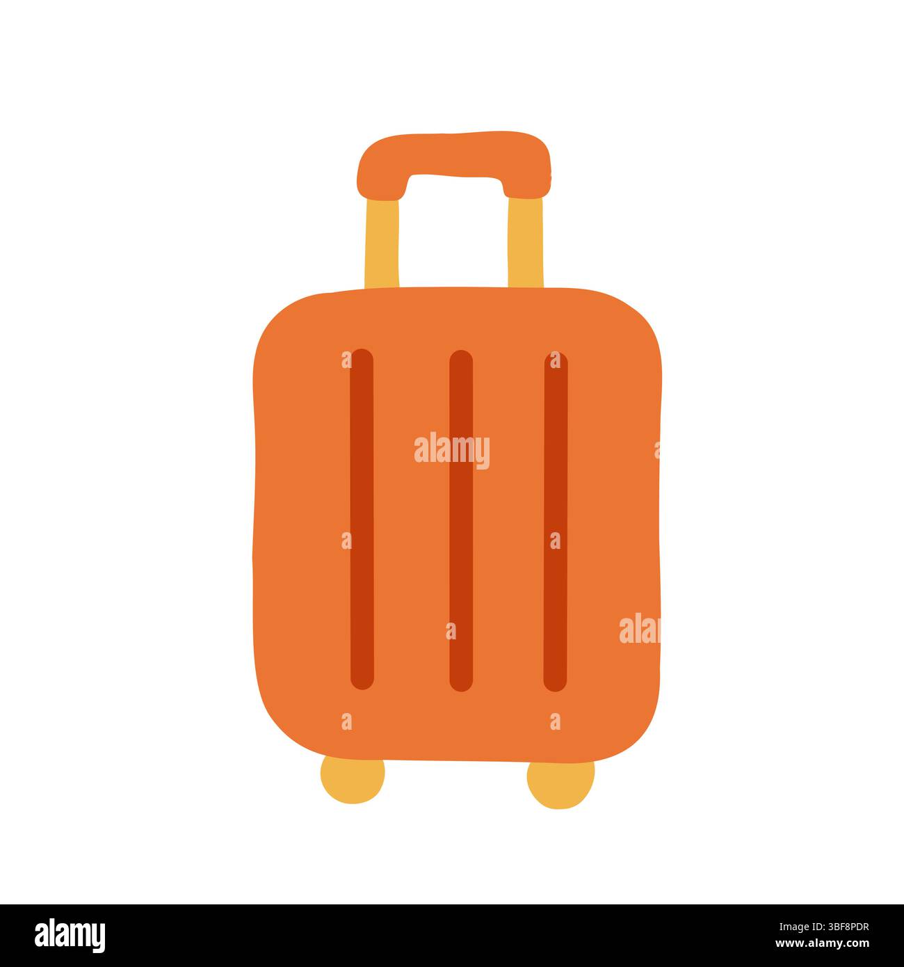 Illustration vectorielle de valise orange moderne. Parfait pour les projets de voyage, de vacances et de conception touristique. Icône de bagage dynamique adapté pour le web, l'impression Illustration de Vecteur