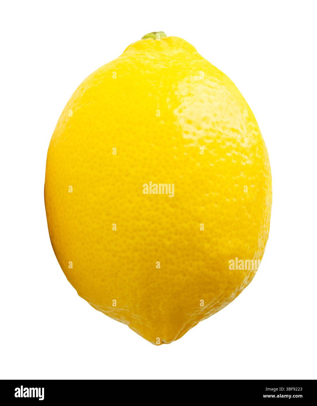 Vue de dessus d'un fruit de citron jaune est isolé sur fond blanc avec chemin de découpage. Banque D'Images