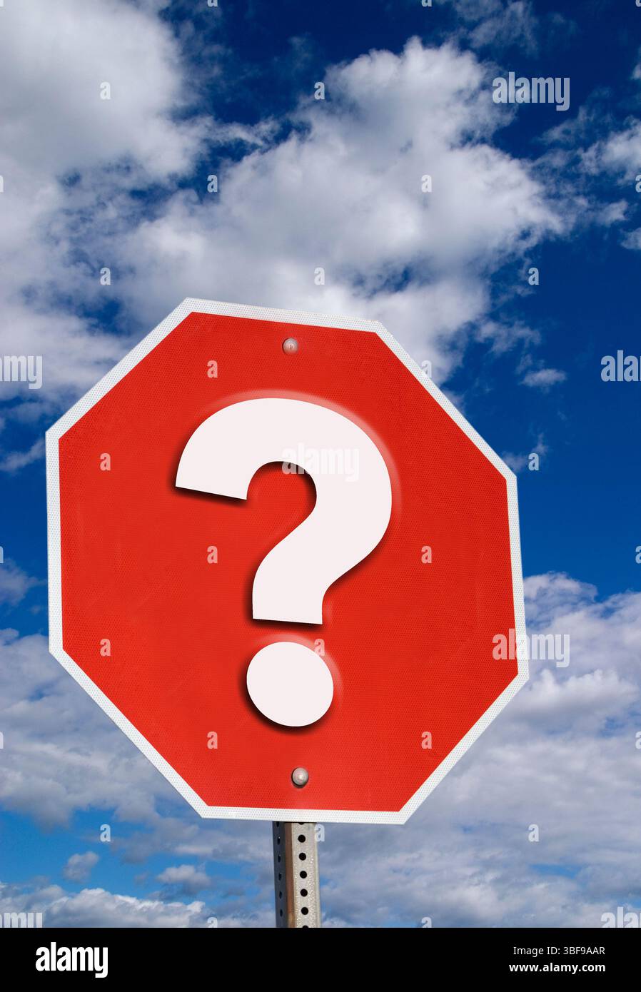 Arrêtez-vous et réfléchissez avant d'agir. Banque D'Images