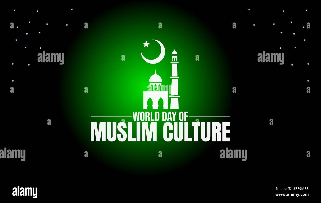 Célébration de la culture musulmane, Journée mondiale de la culture musulmane Illustration de Vecteur