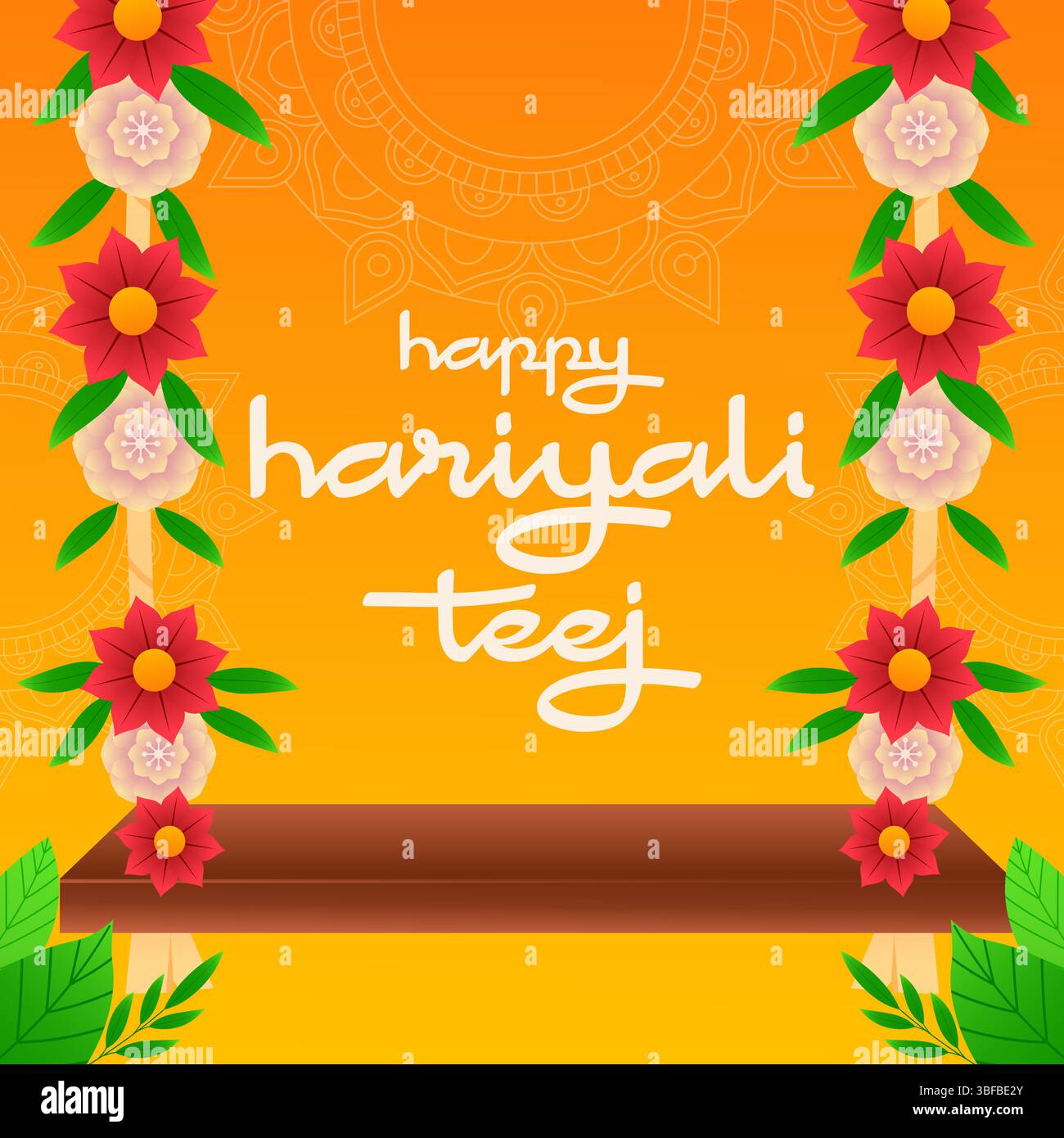 Illustration design pour célébrer le festival Hariyali Teej Illustration de Vecteur