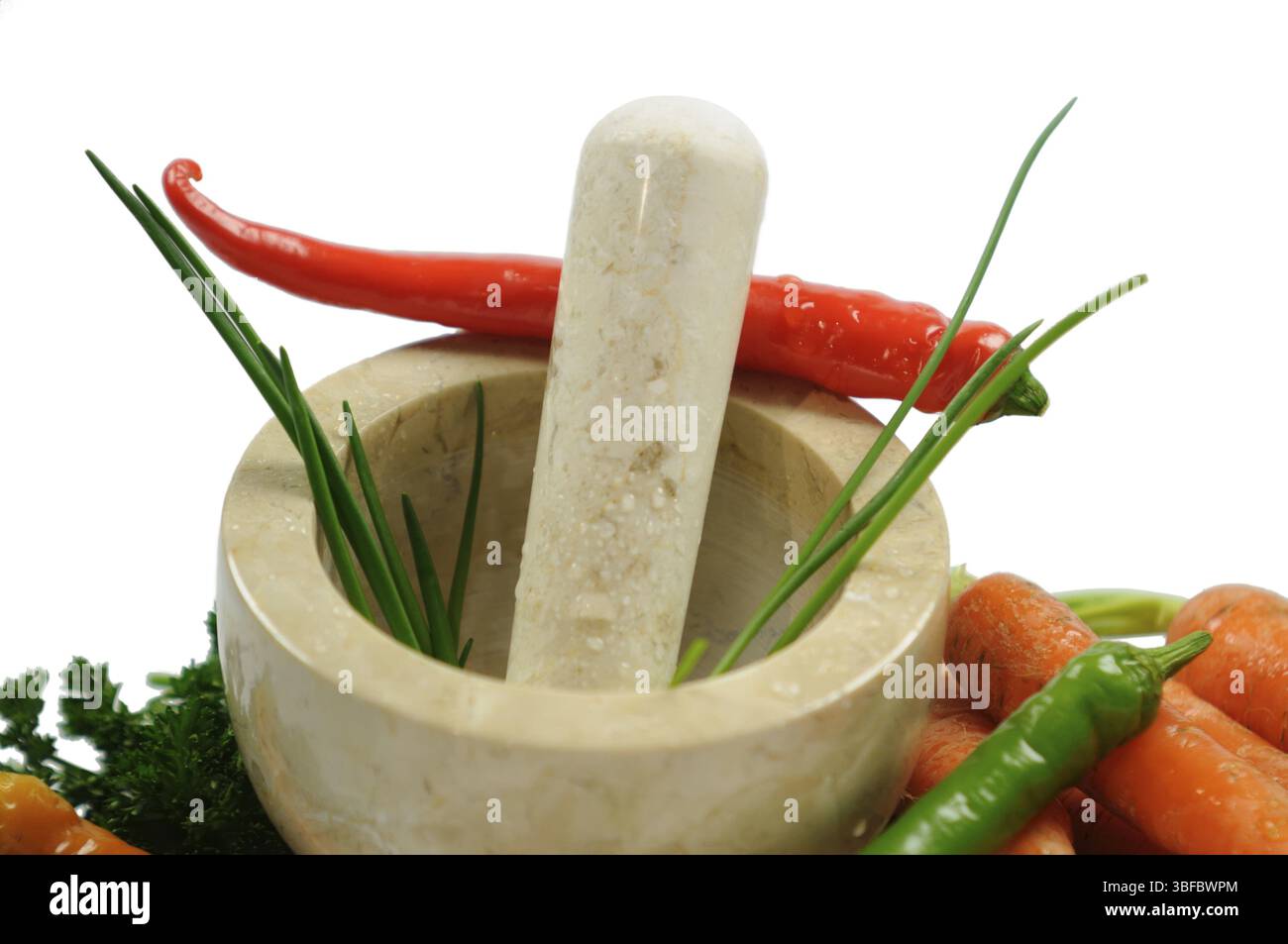 Pilon et mortier (pistillum et mortarium) Banque D'Images