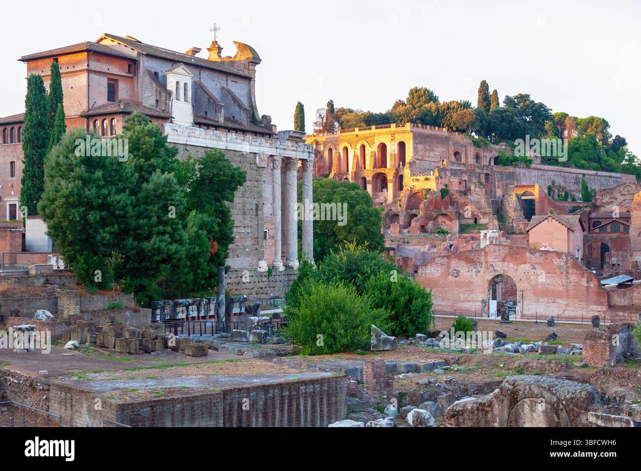 Le Forum Romain (Forum Romanum) Rome Italie Banque D'Images