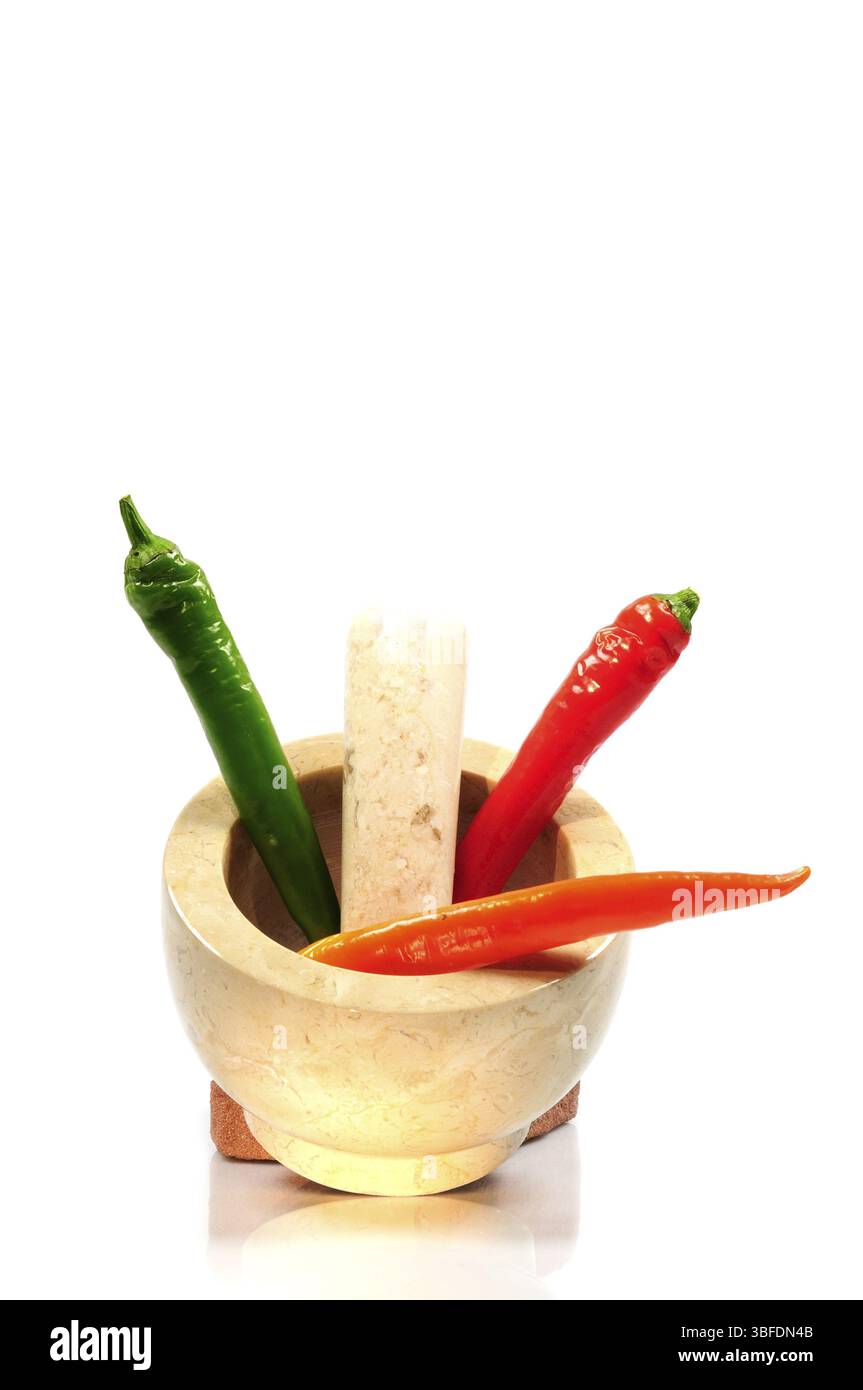 Pilon et mortier (pistillum et mortarium) Banque D'Images