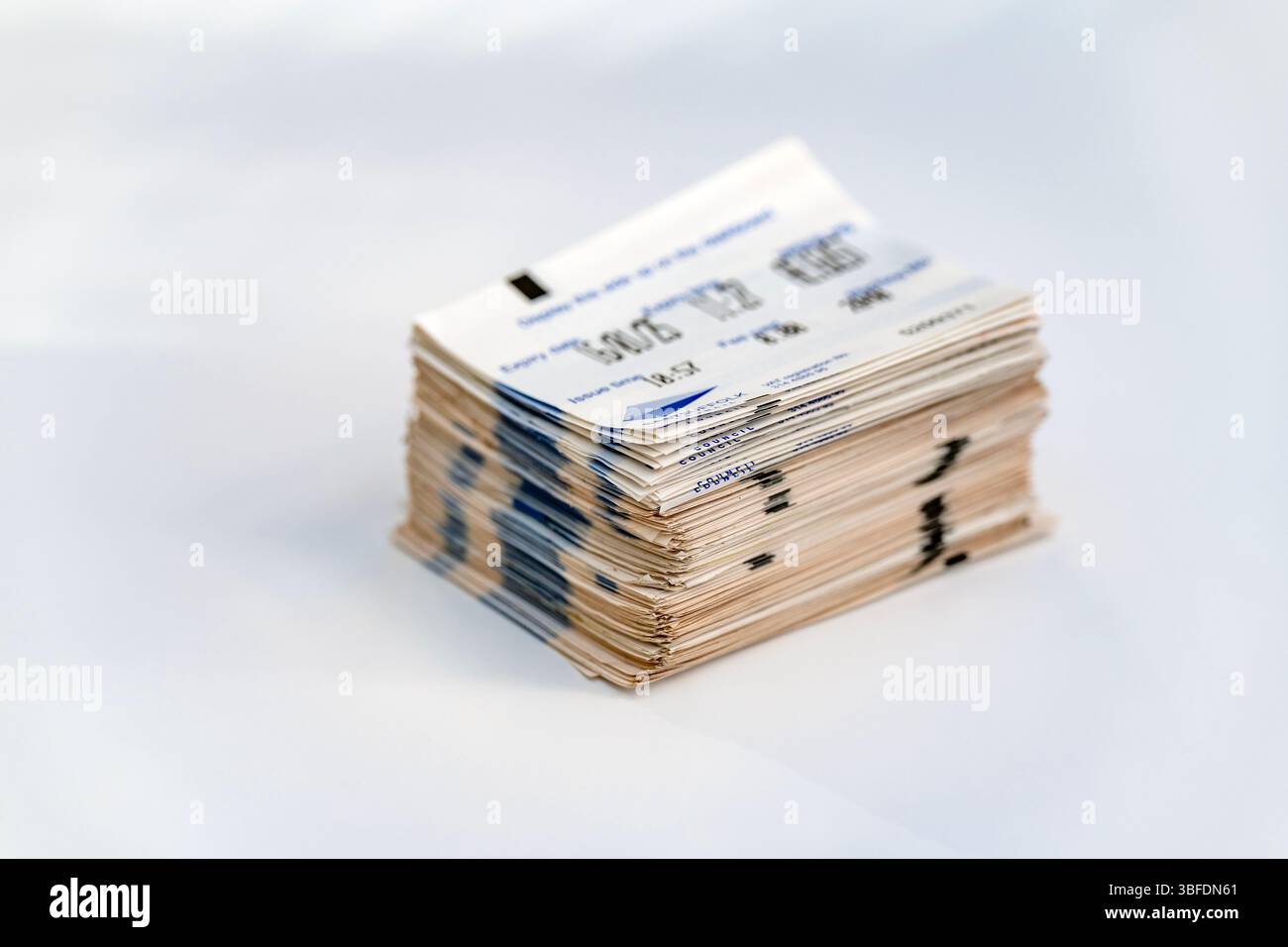 le conseil du Suffolk oriental a émis des tickets de stationnement Banque D'Images