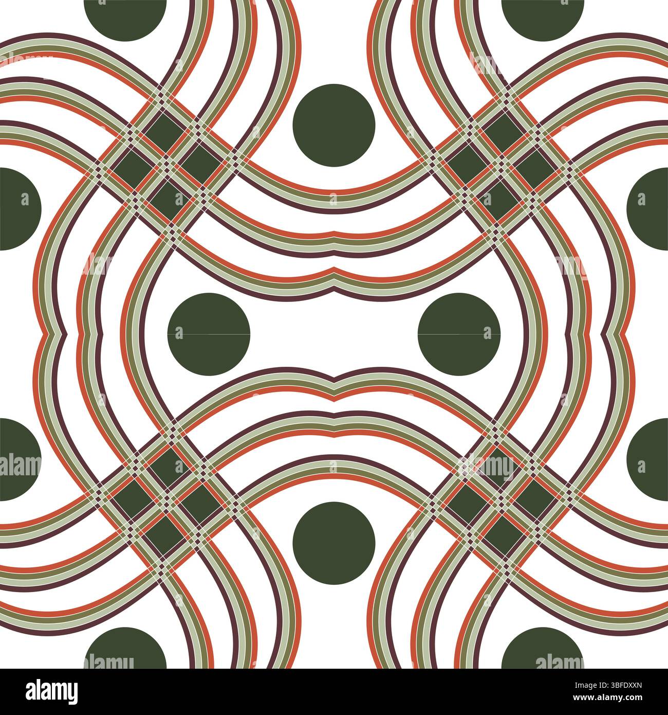 Motif sophistiqué sans coutures inspiré de l'automne avec rubans de couleur terre élégamment tissés dans un motif complexe en treillis d'inspiration celtique. Le chaud PA Illustration de Vecteur