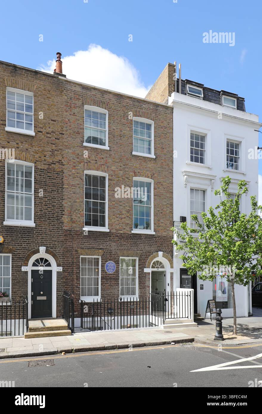No 50 Smith Street, Chelsea, Londres, Royaume-Uni. Accueil de P l travers, auteur de Mary Poppins. Banque D'Images