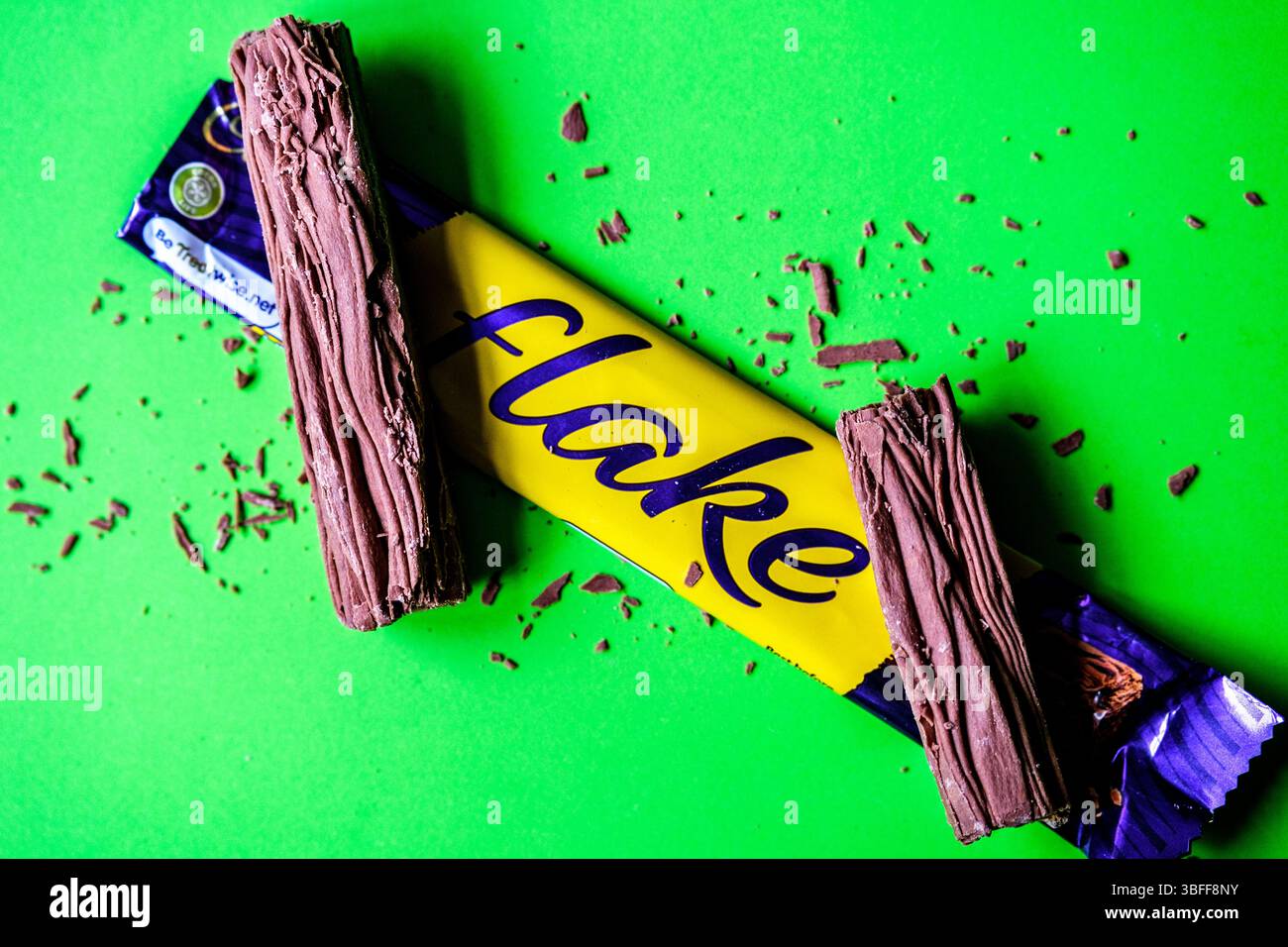Londres Royaume-Uni, 01 juin 2025, original Cadbury Flake Milk Chocolate Bar Banque D'Images
