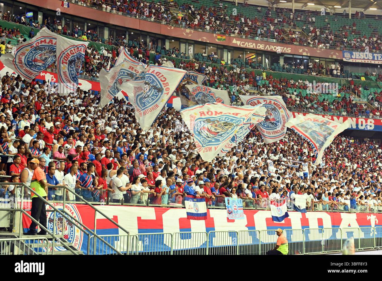 BA - SALVADOR - 05/31/2025 - BRÉSILIEN A 2025, BAHIA x SAO PAULO - fans de Bahia lors du match contre Sao Paulo au stade Arena fonte Nova pour le championnat brésilien A 2025. Photo : Walmir Cirne/AGIF (photo Walmir Cirne/AGIF/SIPA USA) Banque D'Images