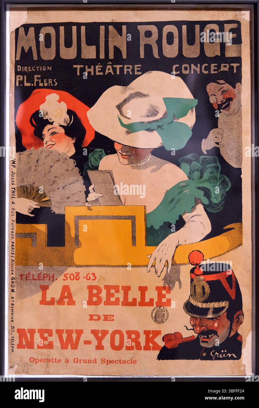 La belle de New-York, 1895-1905, lithographie couleur sur papier, Jules Alexandre Grün (París, 1868-1934), Museu Nacional D’Art de Catalunya, Barcelona, S. Banque D'Images