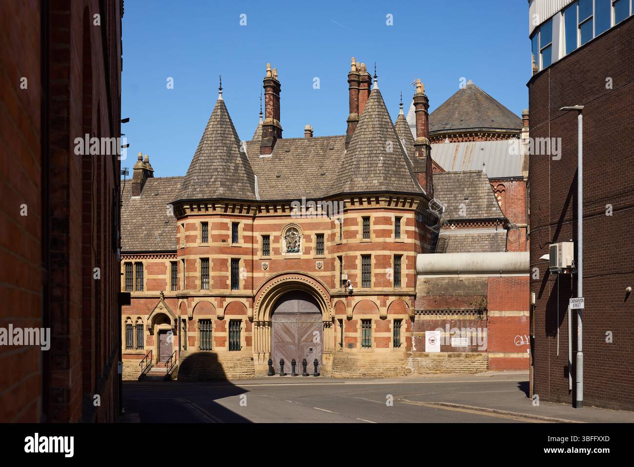 Listé Grade II Strangeways conçu par Alfred Waterhouse HM prison Manchester catégorie A et B prison pour hommes Banque D'Images