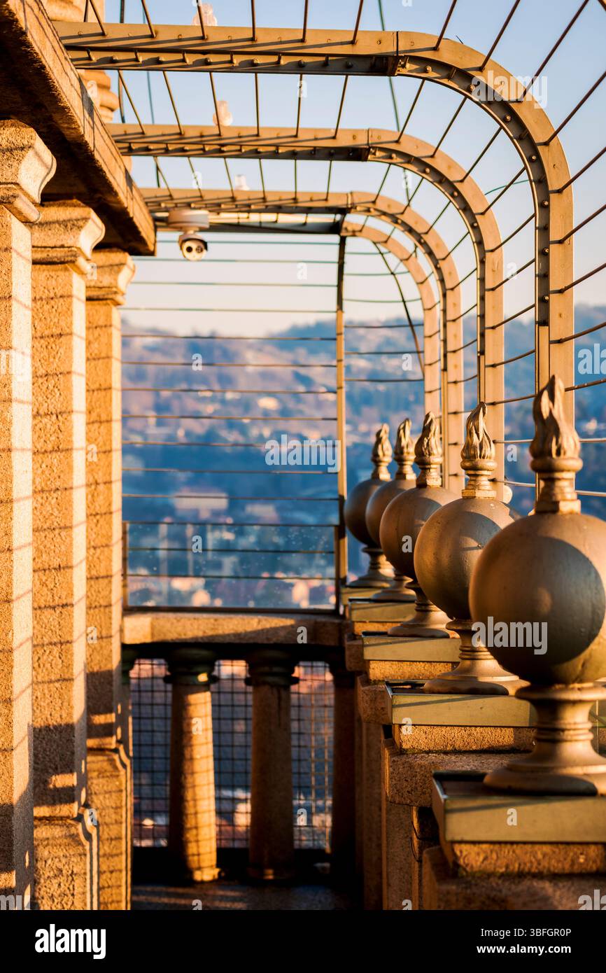 Turin vue du paysage depuis le sommet de la mole Antonelliana. La mole Terrace. Banque D'Images
