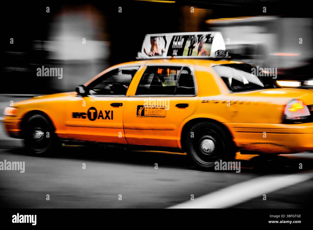 New York City Yellow Taxi Banque D'Images