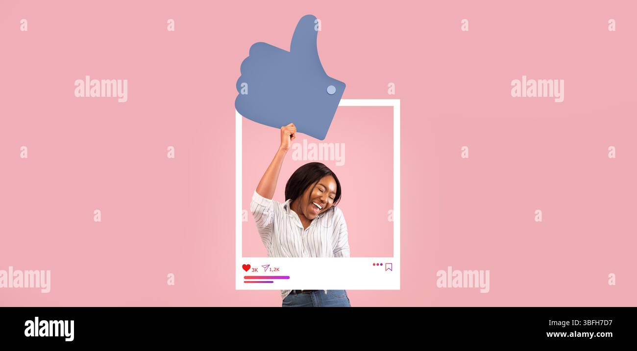 Engager la création de contenu de médias sociaux par un influenceur dans un cadre dynamique Banque D'Images