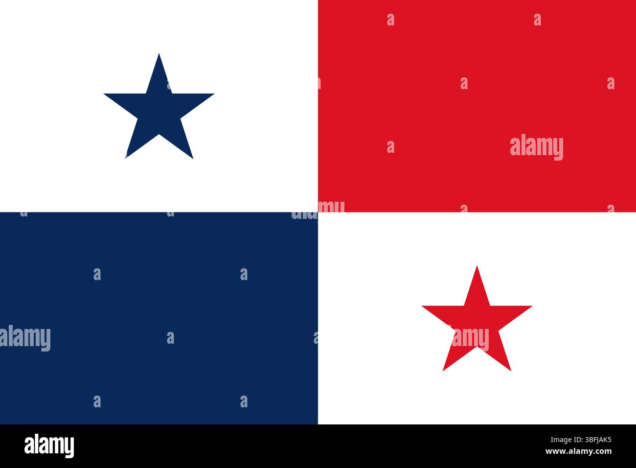 Drapeau de Panama. Icône drapeau. Couleur standard. Taille standard. Drapeau rectangulaire. Illustration de l'ordinateur. Illustration numérique. Illustration vectorielle. Illustration de Vecteur