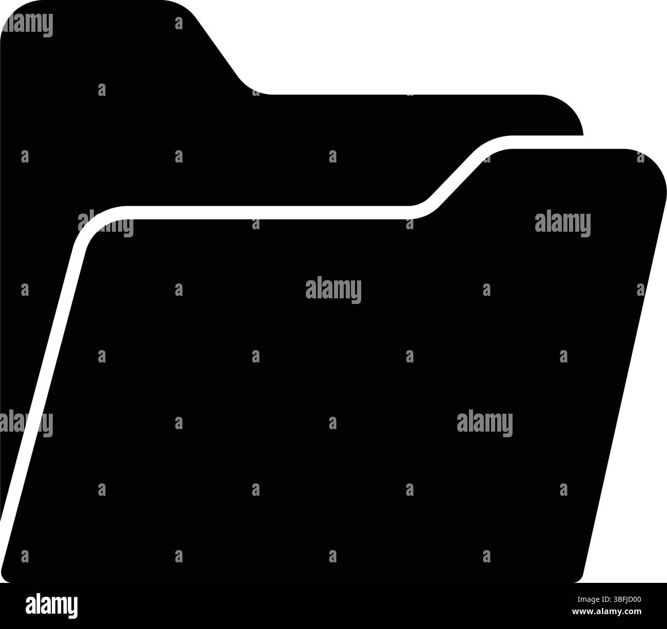 conception d'illustration d'icône de dossier simple Illustration de Vecteur