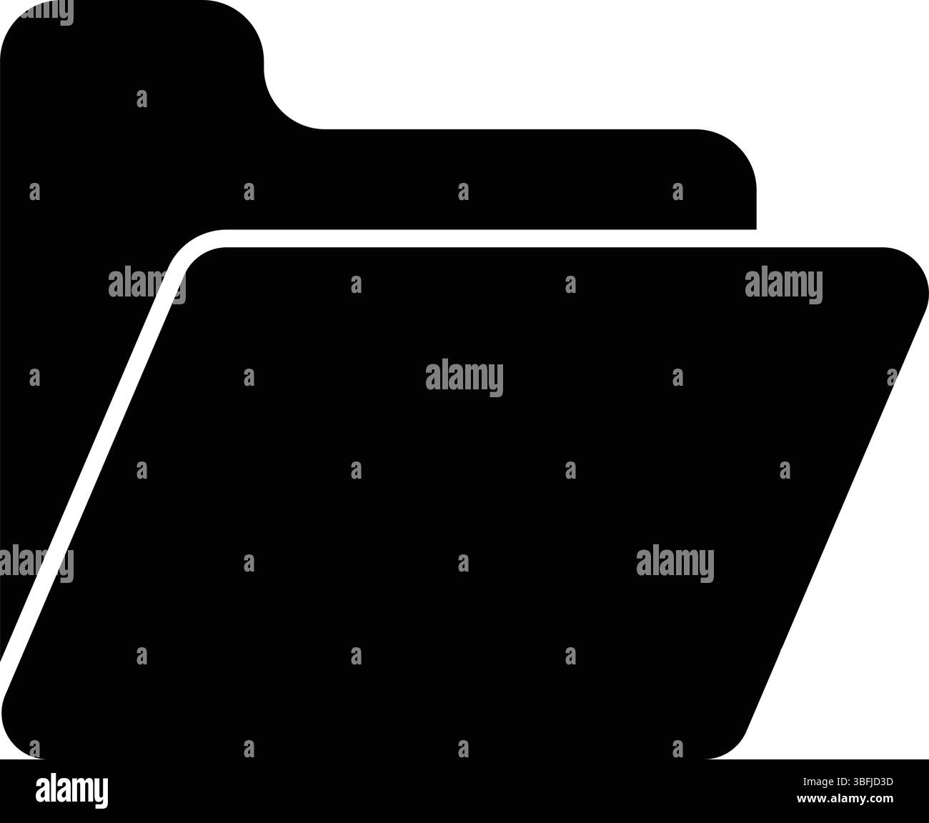 conception d'illustration d'icône de dossier simple Illustration de Vecteur