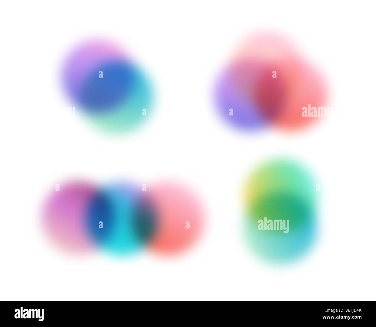 Collection de composition de cercle dégradé coloré flou Illustration de Vecteur