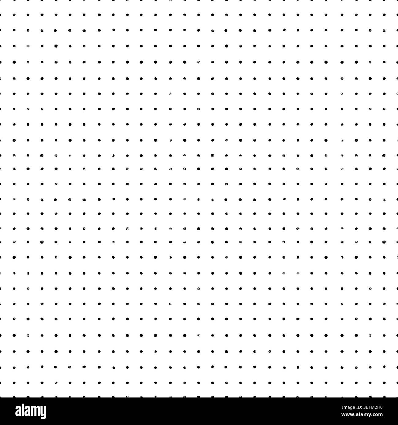 Motif de points sans couture avec des points noirs de style balle sur un fond blanc. Conception de grille d'ordinateur portable propre idéale pour les textures de papier, les mises en page vectorielles graphiques Illustration de Vecteur