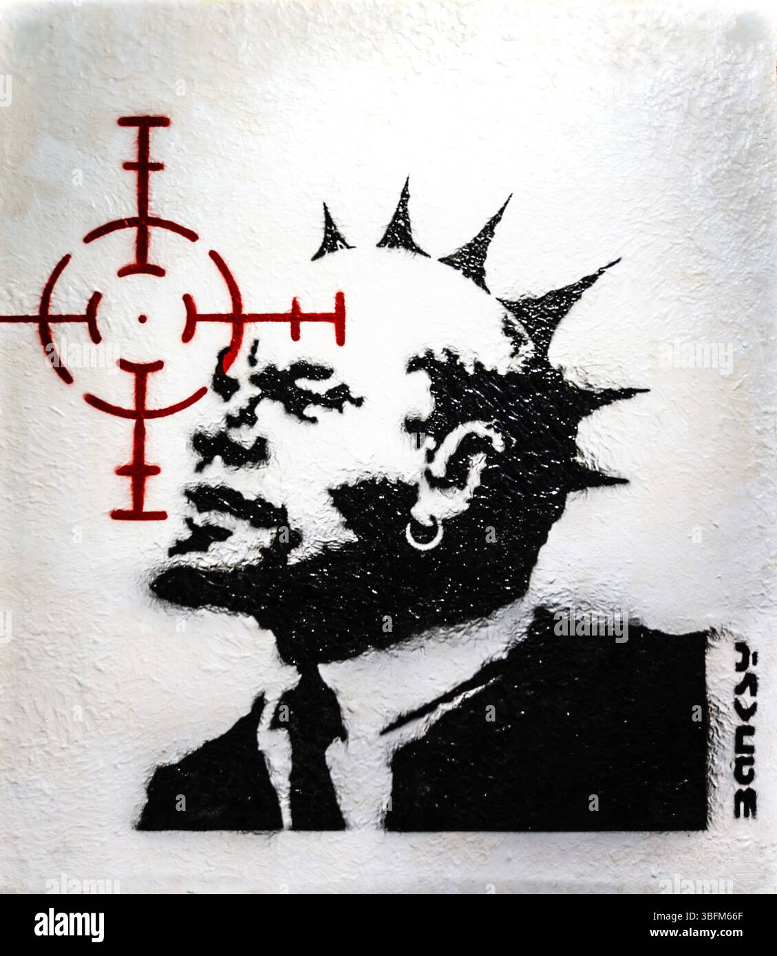Banksy - Lénine en vue, 2004, symbole du destin des idéaux politiques, exposition le monde de Banksy Banque D'Images