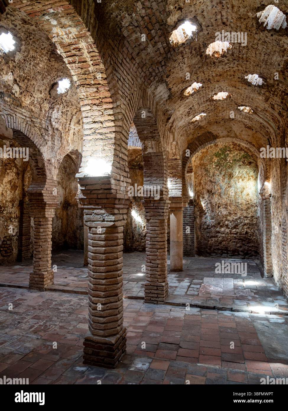 Ruines de bains arabes à Ronda, Andalousie, Espagne Banque D'Images