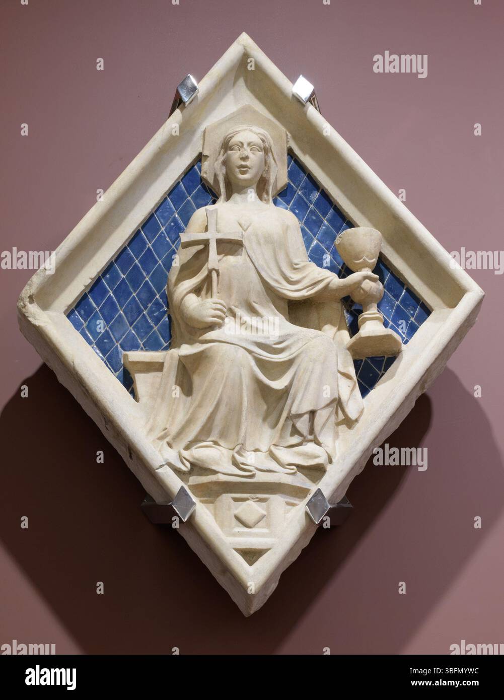 Relief losange - Campanile de la cathédrale de Florence, Florence, Italie. Banque D'Images