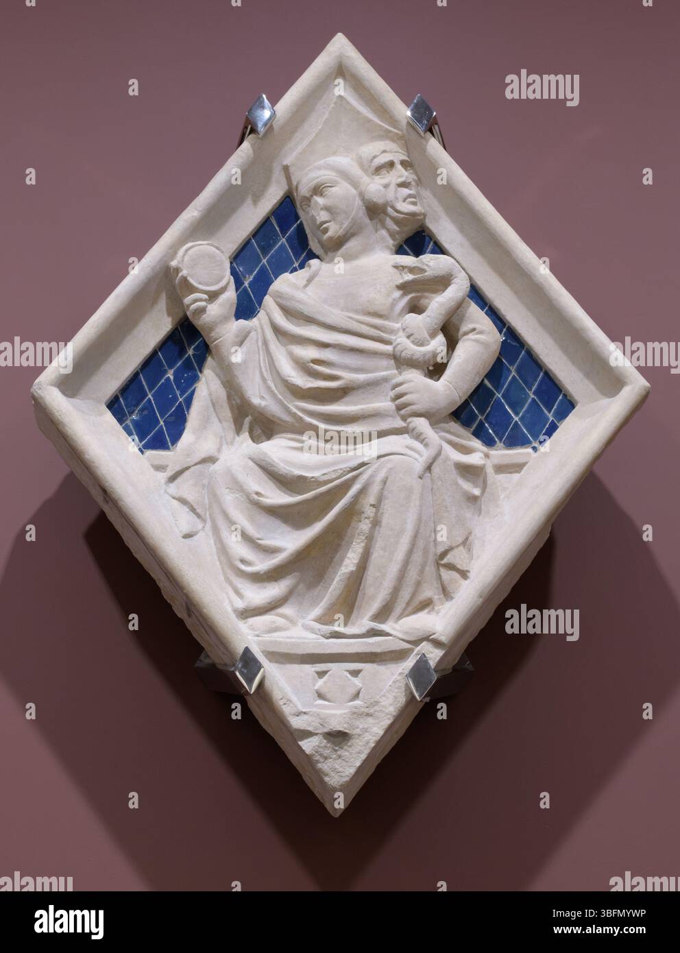 Relief losange - Campanile de la cathédrale de Florence, Florence, Italie. Banque D'Images