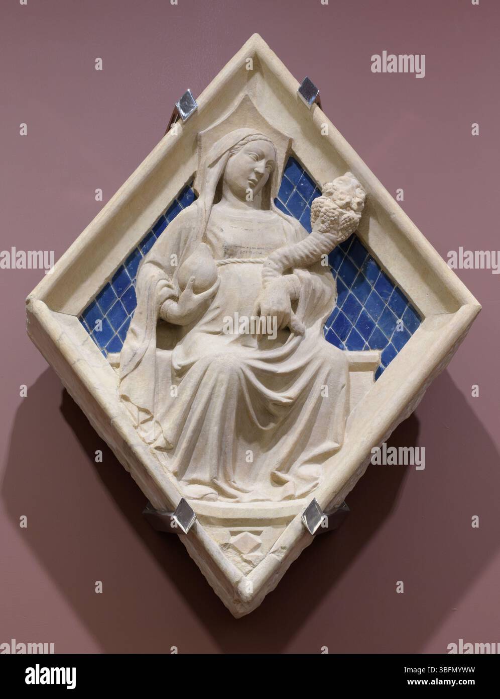 Relief losange - Campanile de la cathédrale de Florence, Florence, Italie. Banque D'Images